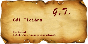 Gál Ticiána névjegykártya